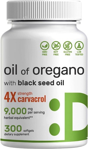 Oregano oil 9000mg 300gels - oregano,
