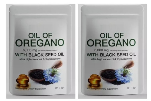 Oregano oil 6000mg 2x300gels - oregano,