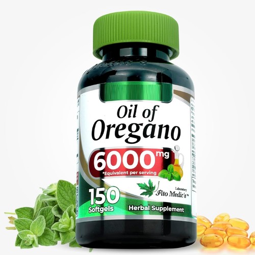 Oregano oil 6000mg 150gels - oregano,